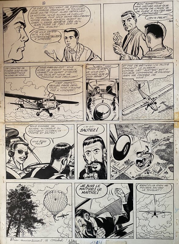 Arthur Piroton, planche originale, Michel et Thierry, 