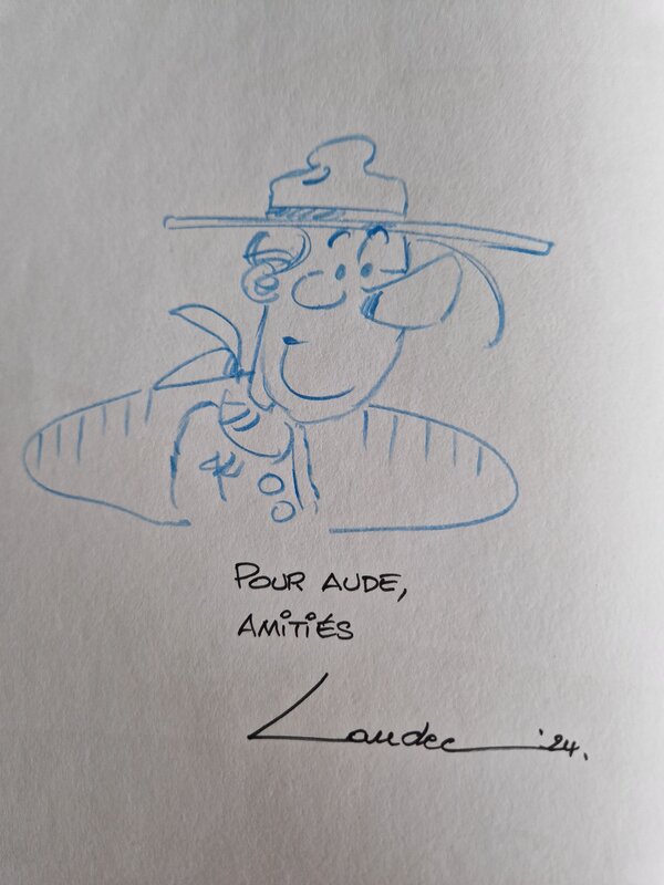 Dédicace de Laudec dans Cédric n°32 - Sketch