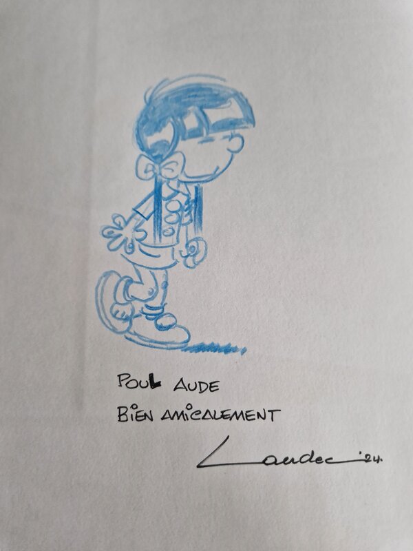 Dédicace de Laudec dans Cédric n°35 - Sketch