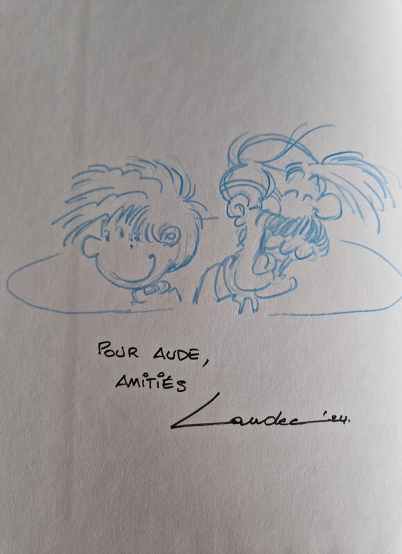 Dédicace de Laudec dans Cédric n°36 - Dédicace