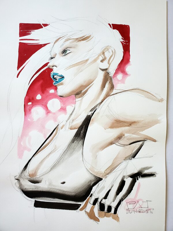 Patrizio Evangelisti, FOURMI BLANCHE couleur directe - Original Illustration