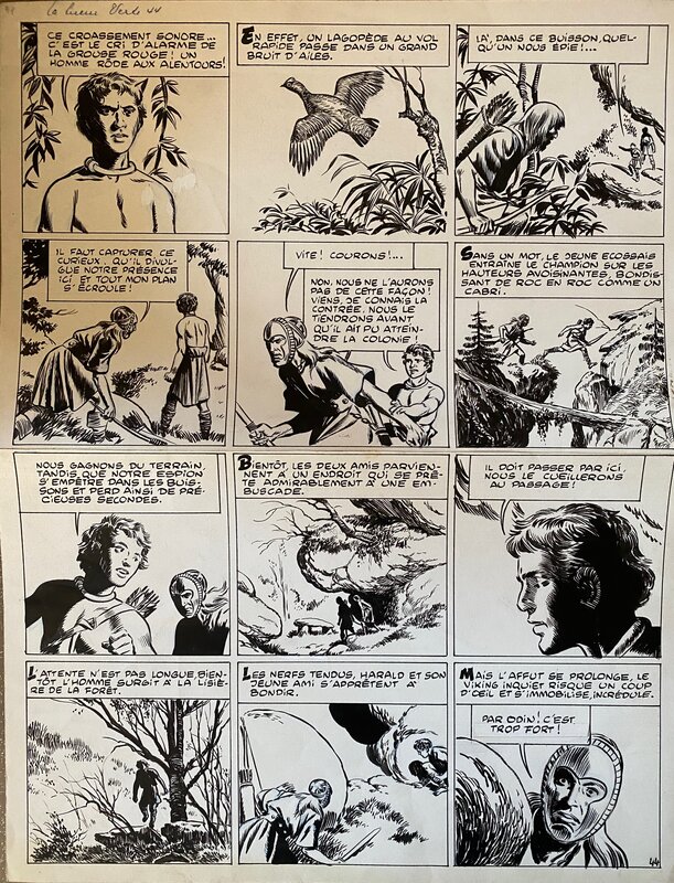 Liliane & Fred Funcken, planche originale, Harald le Viking, 