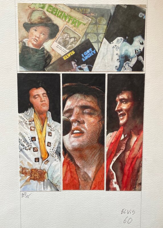 Fabrice Le Hénanff, planche originale, Elvis. - Planche originale