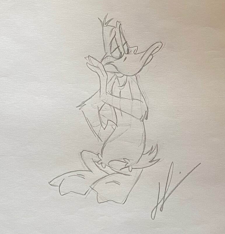 Studio Warner Bross, Studios Warner Bross, dessin original d'animation, Space JAM, Daffy Duck. - Comic Strip