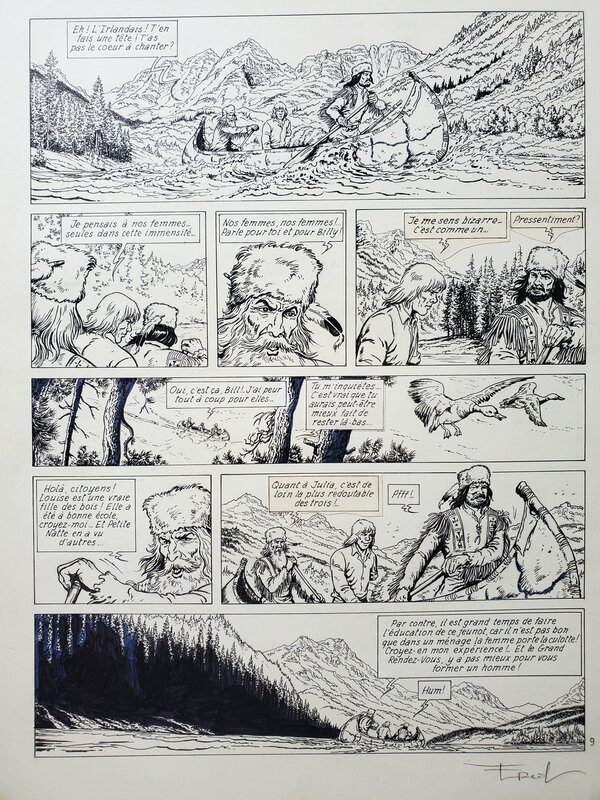 Ersel, LES PIONNIERS DU NOUVEAU MONDE   T8 PETIT HOMME - Planche originale