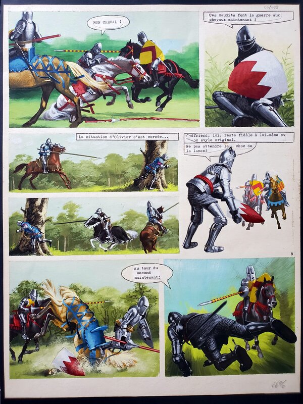Jeronaton, L'OEUF DU MONDE : CHEVALIERS : PREMIERES ARMES  couleur directe - Planche originale