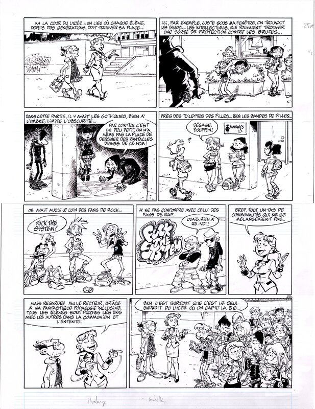 Simon Léturgie, Les profs, gag styles - Comic Strip