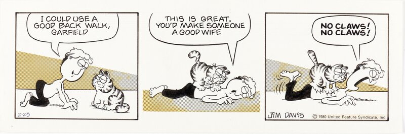Garfield daily 1980 par Jim Davis - Planche originale