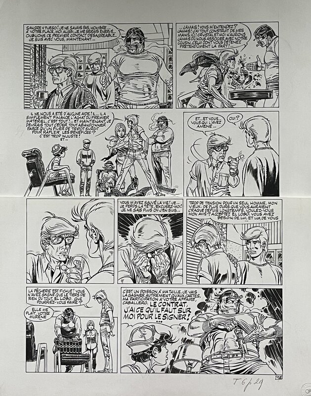 For sale - Hermann, Bernard Prince, La Loi de L’ouragan, Planche 18 - Comic Strip