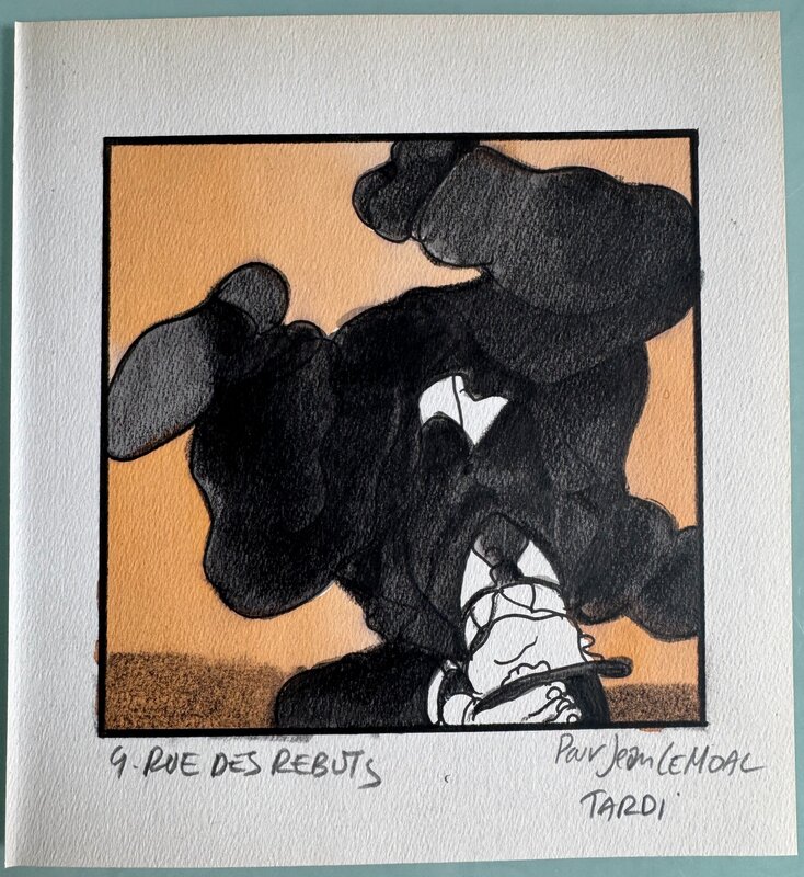Tardi RUE DES REBUTS DESSIN ORIGINAL COULEUR - Original Illustration