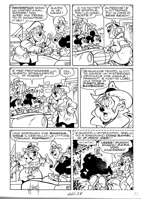 Topolino #1461 par Sergio Asteriti - Illustration originale