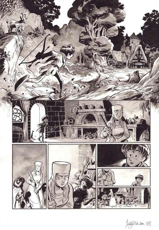 En vente - Federico Bertolucci, Frédéric Brrémaud, La légende oubliée de Perceval - Planche originale