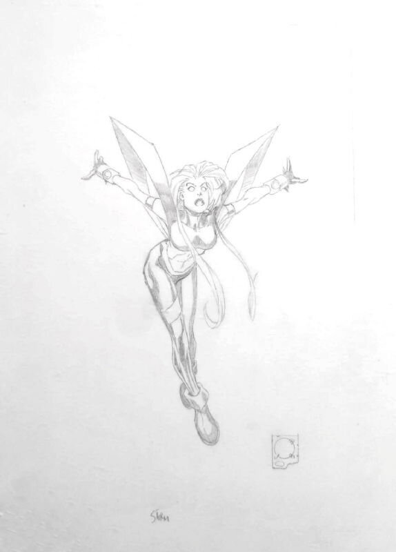 Storm Card Art par Joe Quesada - Illustration originale