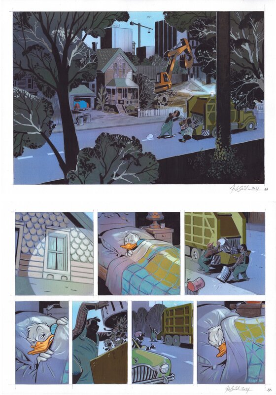 En vente - Federico Bertolucci, Frédéric Brrémaud, Les Vacances de Donald - Planche originale