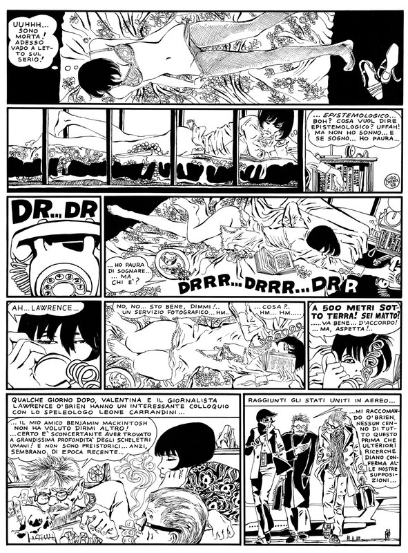 Guido Crepax, Valentina I Sotterranei Pl.01 - Planche originale