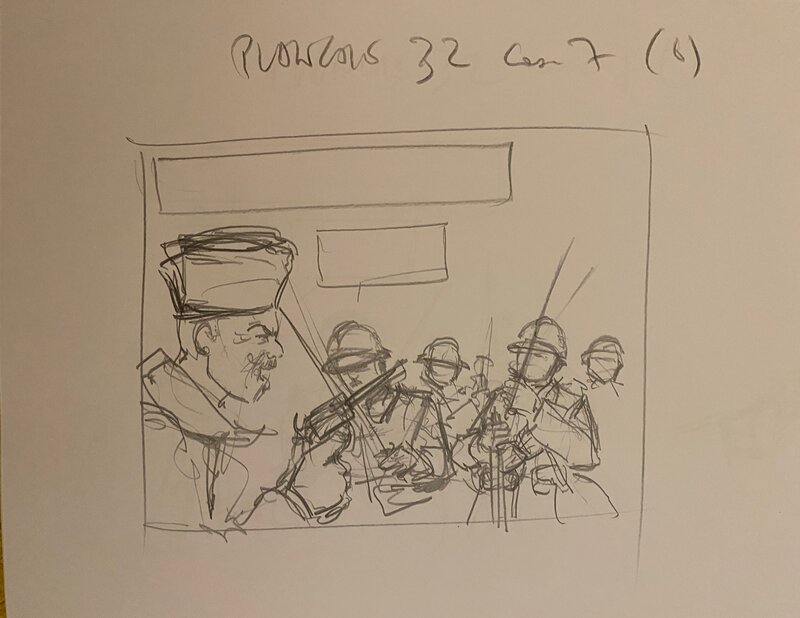 Stéphan Agosto, croquis originaux préparatoires, 