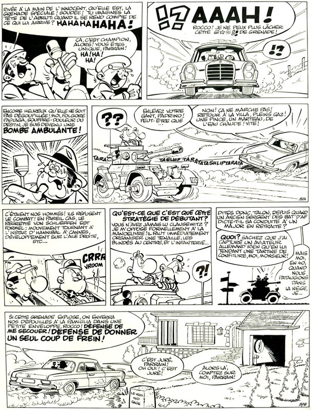 Achille Talon et le Quadrumane Optimiste - Michel Greg - planche originale n°37 - comic art - Comic Strip