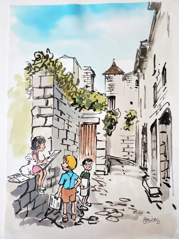 Olivier Berlion, LE CADET DES SOUPETARDS   couleur directe - Original Illustration