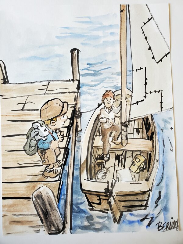 Olivier Berlion, LE CADET DES SOUPETARDS  couleur directe - Illustration originale