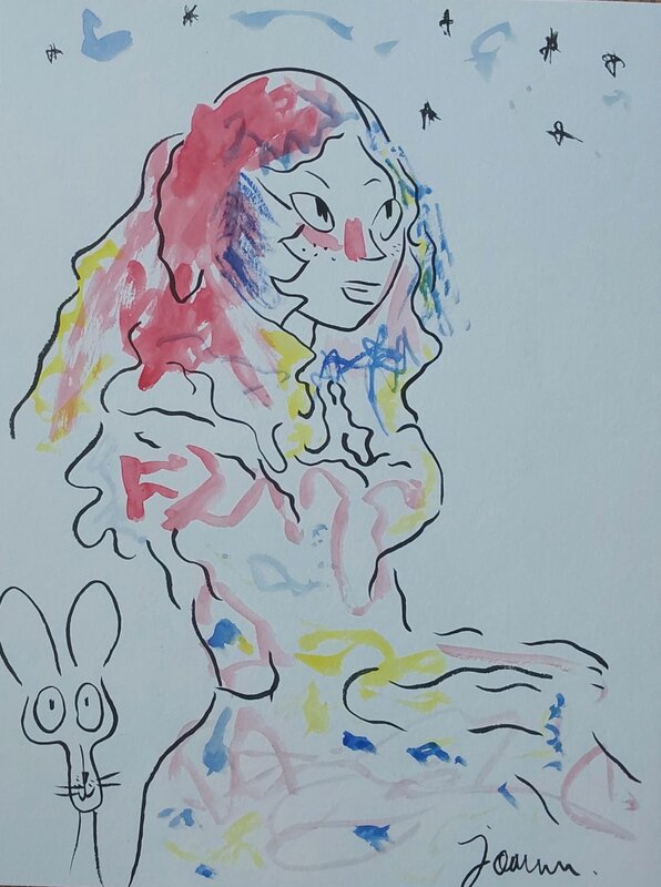 Joann Sfar, Zlabia et le chat du rabbin - Original Illustration