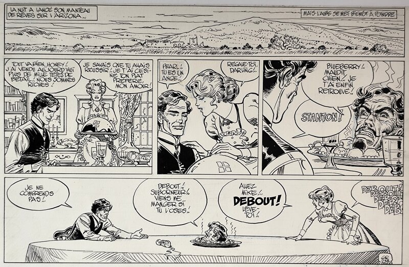 Jean Giraud, Blueberry ARIZONA LOVE - Planche originale