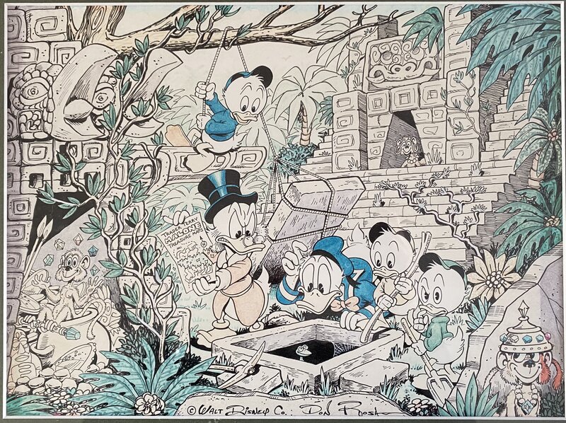 Don Rosa, Donald Duck Jungle splash - Comic Strip