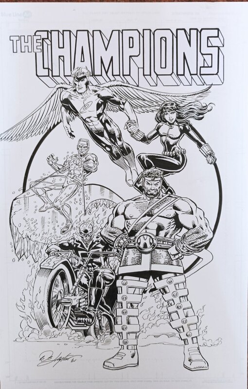 For sale - The champions / bob layton - Original Illustration