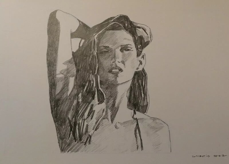 Portrait de femme by Stéphane Dubois - Original Illustration