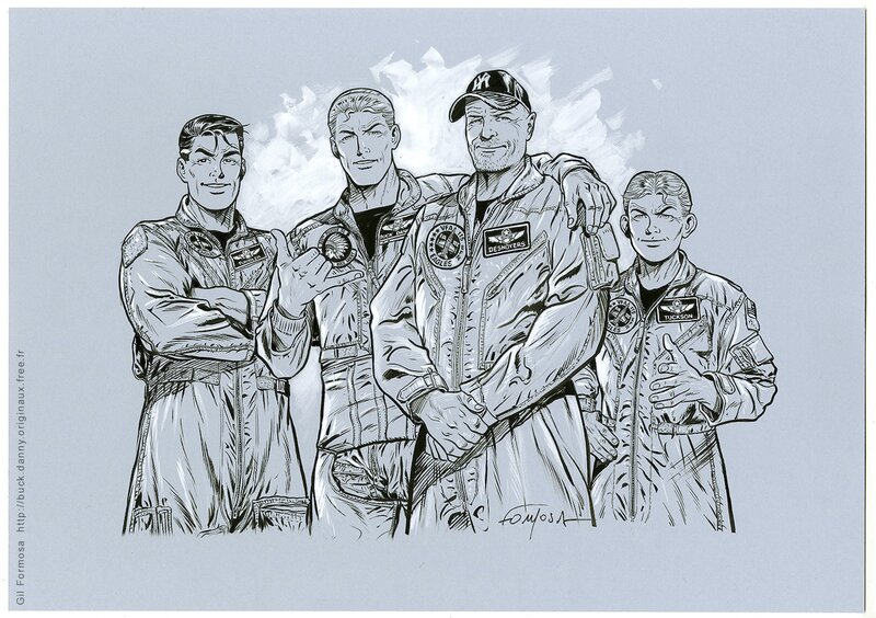 Gil Formosa, Buck DANNY Commission - Original Illustration
