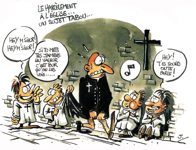 En vente - Harcelement par johann Guyot - Illustration originale