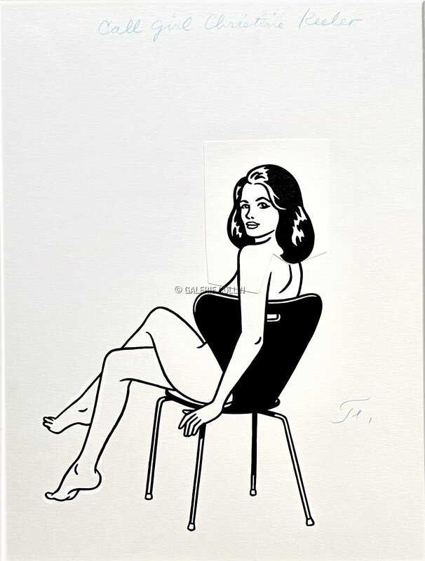 Floc'h, Call Girl Christine Keeler - Illustration originale