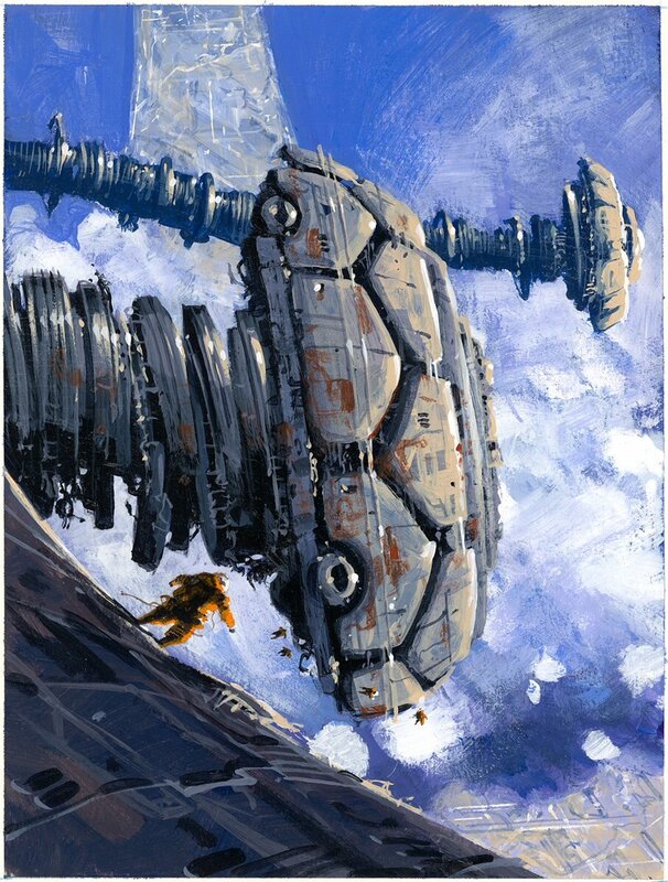 Manchu, Pochade - Ancient Alien Artifact - Original Illustration
