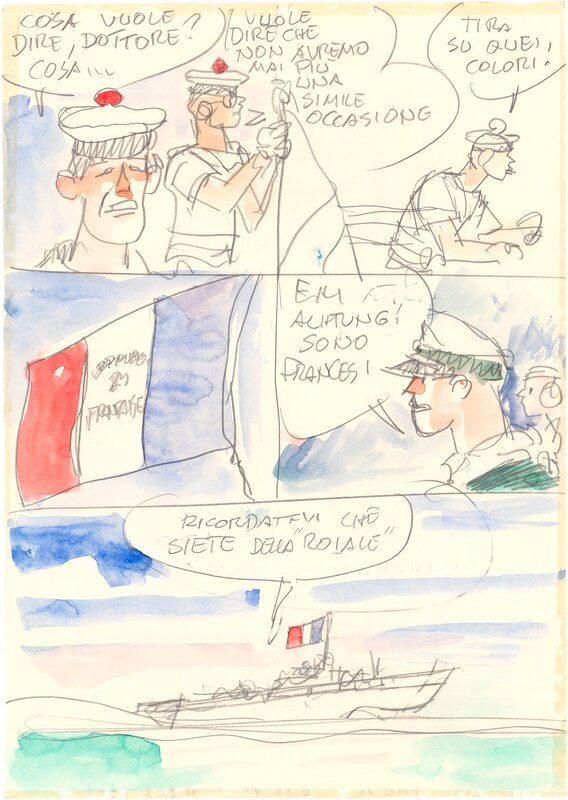 En vente - Brise de mer par Hugo Pratt - Planche originale