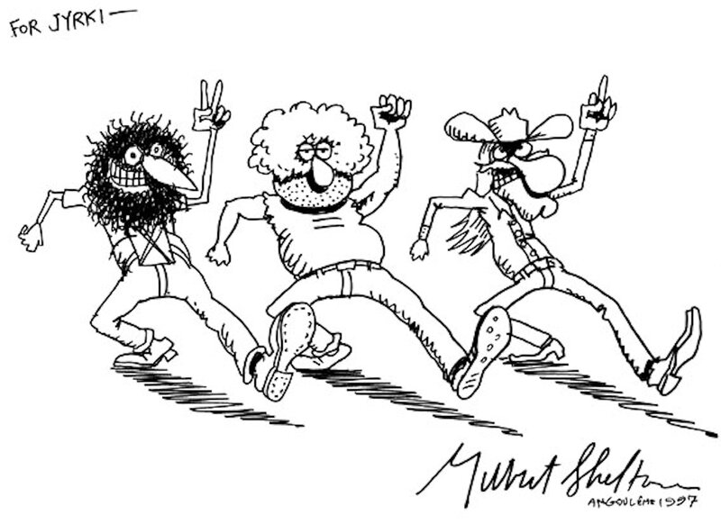 Gilbert Shelton, Freak Brothers sketch - Sketch