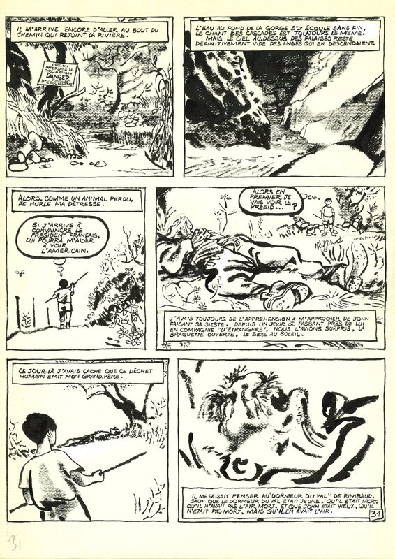 Couma acò par Edmond Baudoin - Planche originale