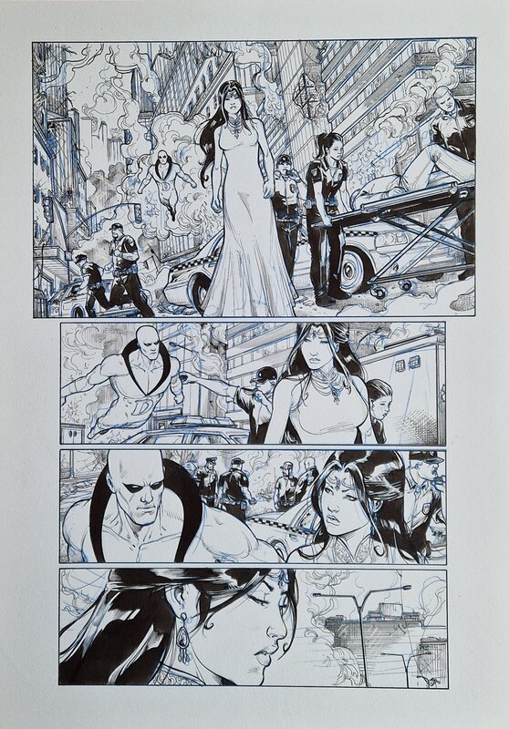 Vicente Cifuentes, Mikel Janin, Justice LEAGUE DARK 21 page 19 SEXY MADAME XANADU & DEADMAN - Planche originale