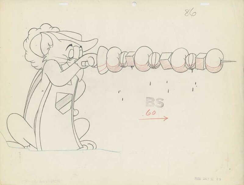 Joseph Barbera, Frame - Tom & jerry, les deux mousquetaires - Original art