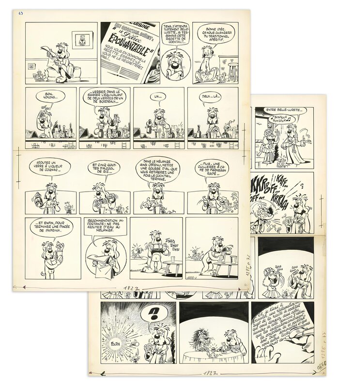 En vente - Gotlib, Gai-Luron - Gag 1285 - Planche originale