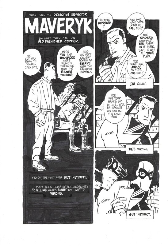 Jack Staff #8 - Original page by Paul Grist ft inspector Maveryk - Planche originale