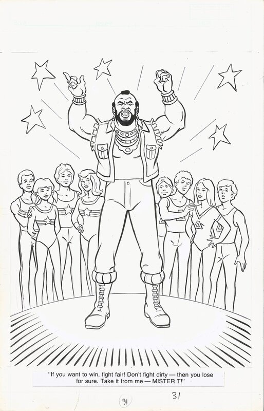 Jim Mooney, Stan Goldberg, Denise Yuspeh, Mr. T Fight Fair | Marvel Ruby-Spears | The A-Team - Illustration originale