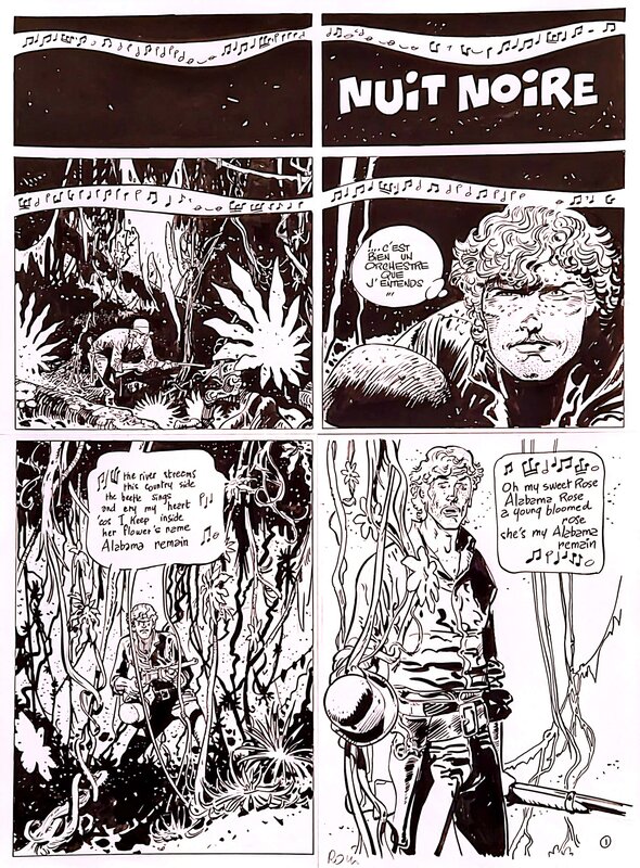 Christian Rossi, Jean Giraud, Jean-Michel Charlier, JIM CUTLASS - album Nuit Noire (1999) - planche 1 - Planche originale