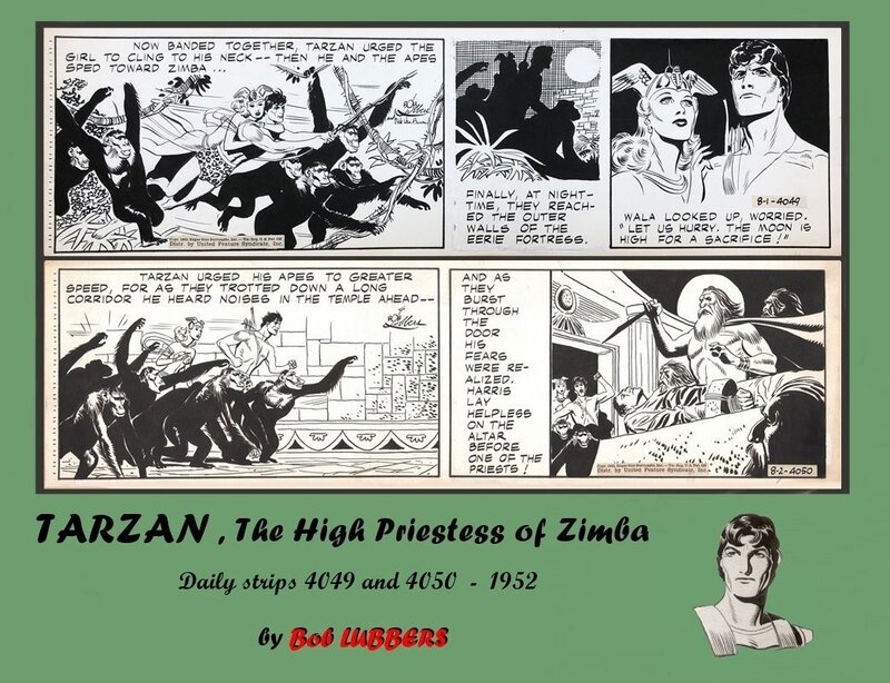 Bob LUBBERS - TARZAN daily strips - 1952 - Planche originale