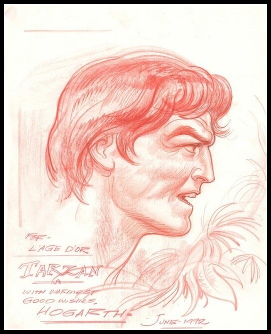 Burne HOGARTH  -  TARZAN - Illustration originale