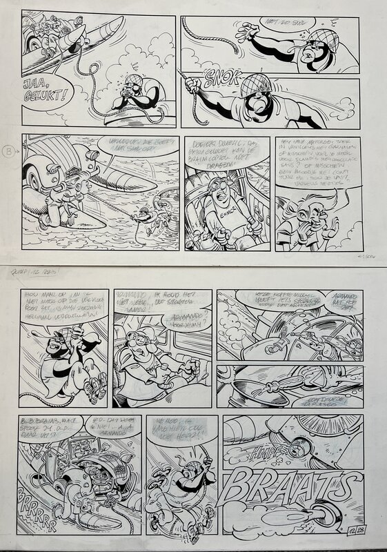 Charel Cambré, Jump De kop van Kiekeboe originele pagina - Comic Strip
