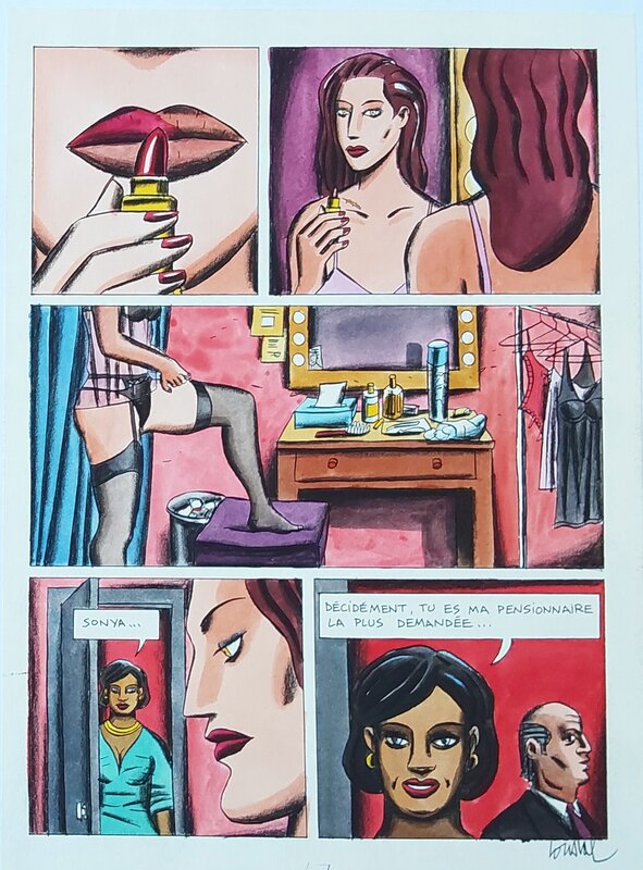 White Sonya par Loustal - Planche originale
