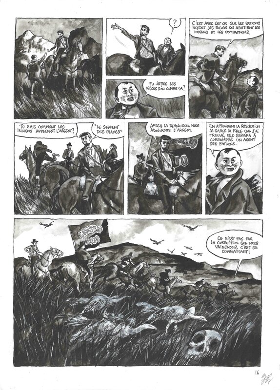 En vente - Terre de Feu - Hugues Micol & David B. - Futuropolis - Planche originale