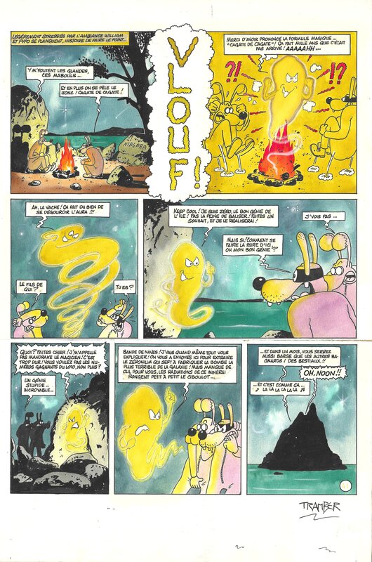 Tramber, William Vaurien | Pas de Cadeau a Gromago / Echo des Savanes - Planche originale