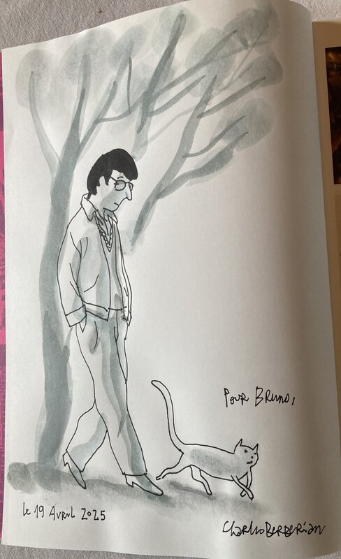 Charles Berberian autoportrait - Sketch
