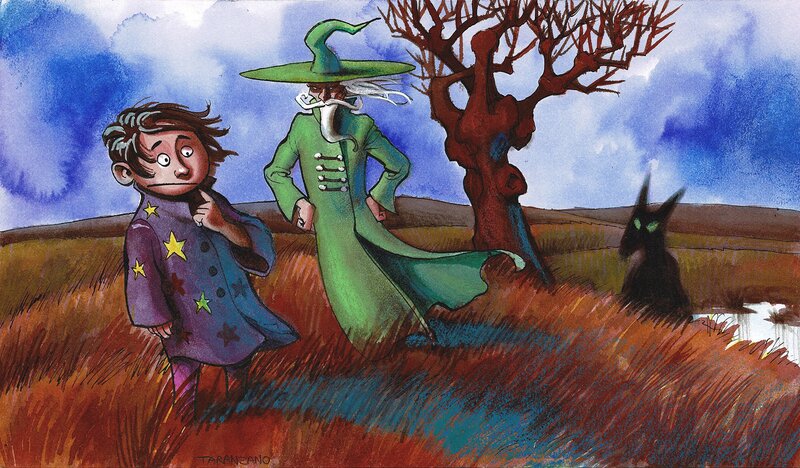 En vente - L'apprenti magicien par Pierre Taranzano - Illustration originale