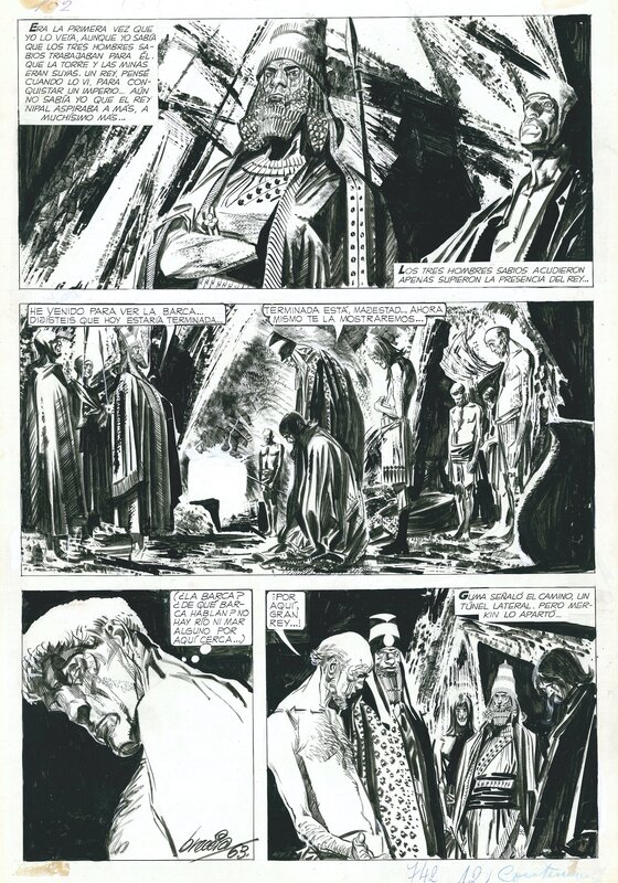 Alberto Breccia, Mort Cinder: la Tour de Babel - Planche originale